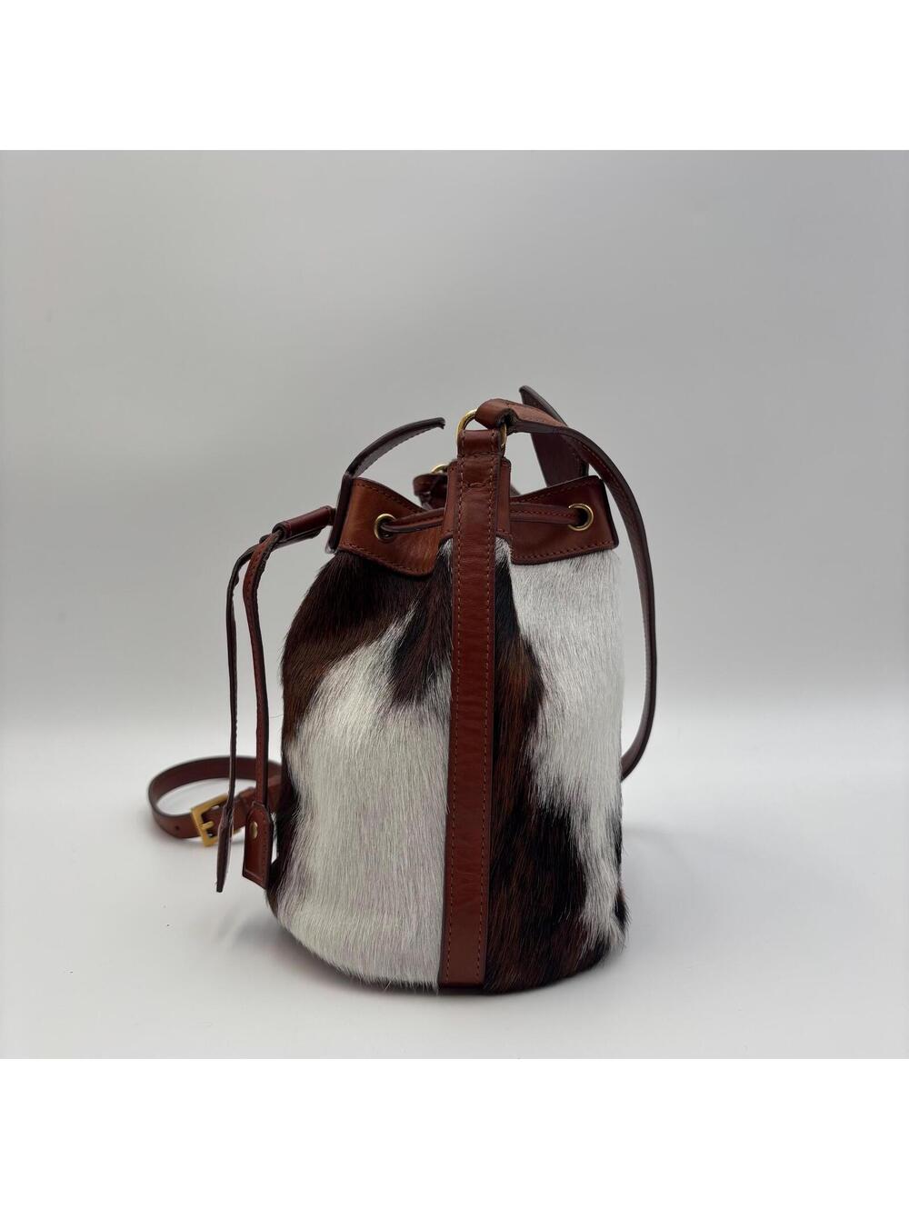 Saint Laurent Paris Emmanuelle Bucket Bag – Calf Hair Pony Hair Leather Tassel - Picture 3 of 10